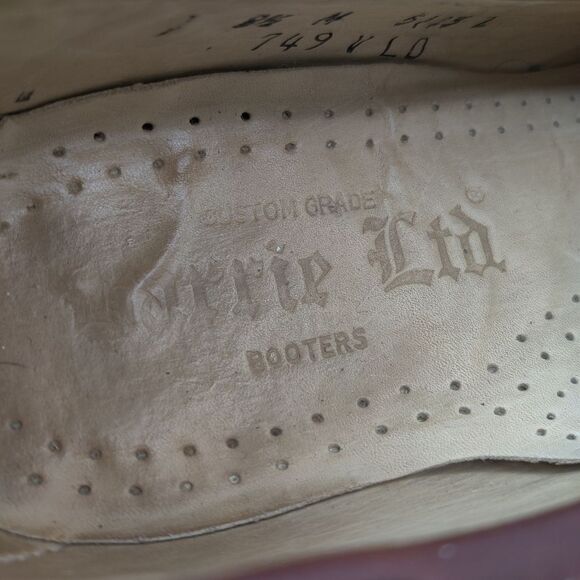 Barrie ltd Booters Mens Slip on Loafers in Brown Leather Sz 8.5 M Mocc Toe - Picture 10 of 15